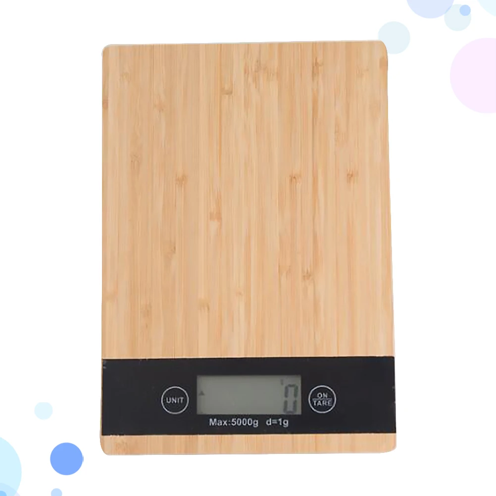 

Bamboo Platform Kitchen Electronic Scale Scale Backlit Lcd Display Accurate Light Weight G Lb Oz Kg Home