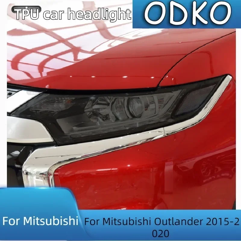 

Для Mitsubishi Outlander 2015-2020 автомобильная защитная пленка для фар, дымчатая черная защитная прозрачная наклейка из ТПУ, аксессуары