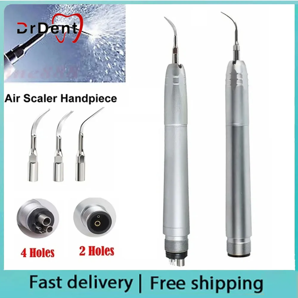 Drdent Dental Ultrasonic Air Scaler Tooth Calculus Remover Cleaning 2/4 Holes Optional Handpiece Sonic Scaling