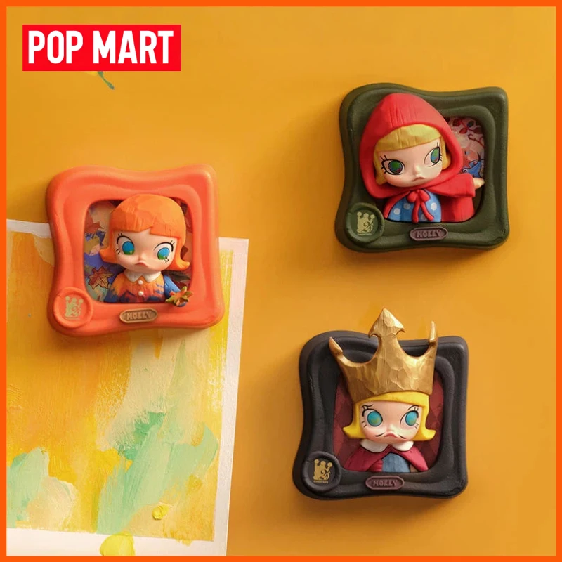 

New POP MART Genuine Molly Scenery Along The Way Series Fridge Magnet Blind Box Collectible Figure Kitchen Decor Creative Gifts