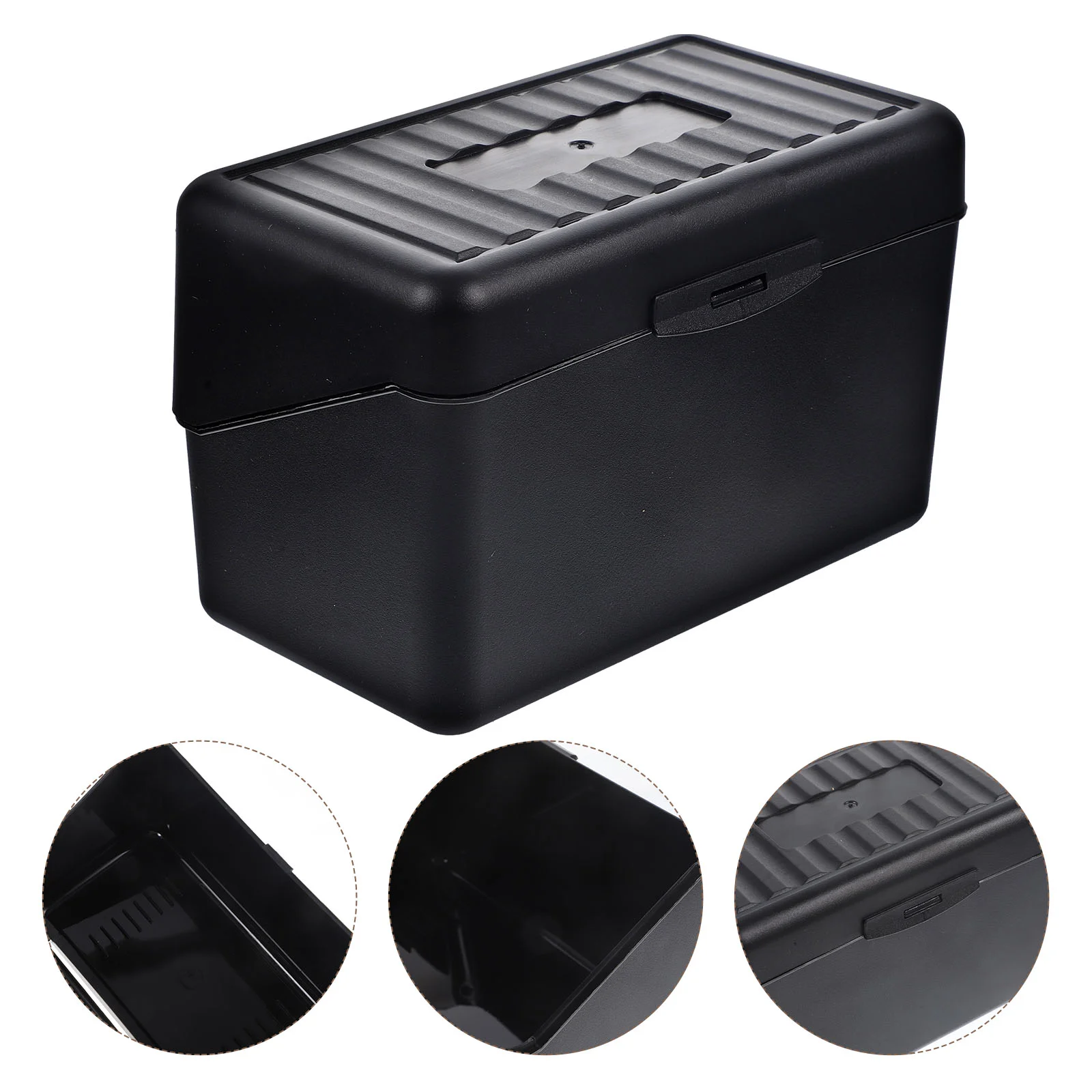 Note Index Card Holder Storage Box Horizontal Pad Office Notepad (black) Pads Paperclip Multifunctional Rack