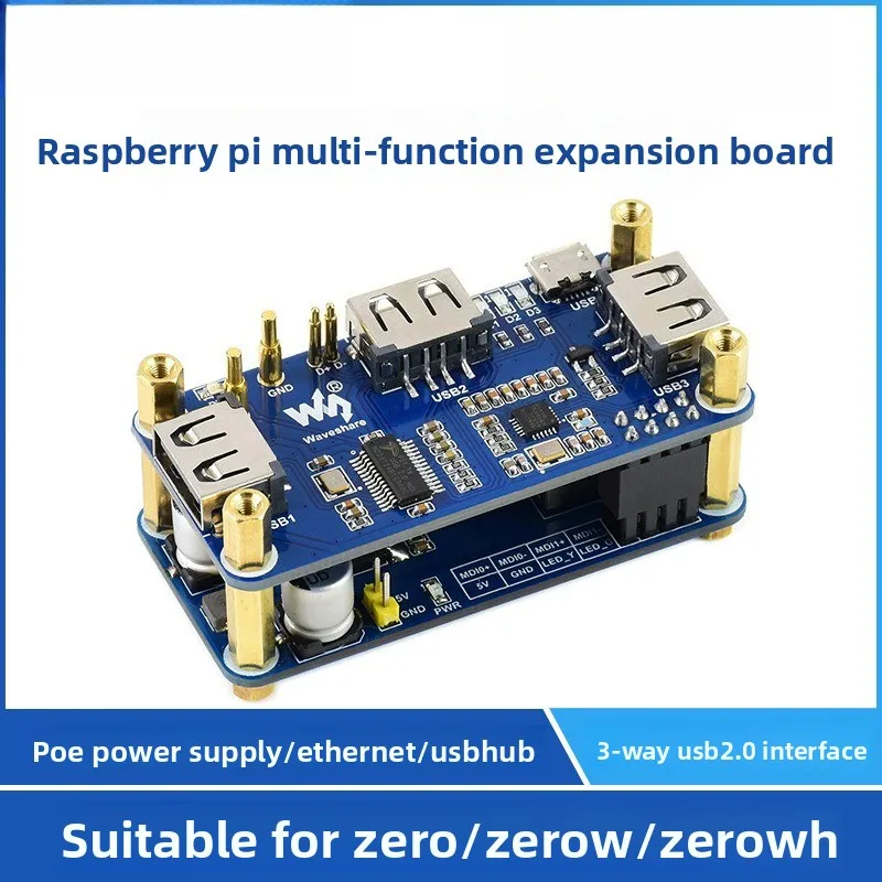 

Dedicated PoE 3-Port USB HUB Expansion Board for Raspberry Pi Zero Ethernet Power Supply