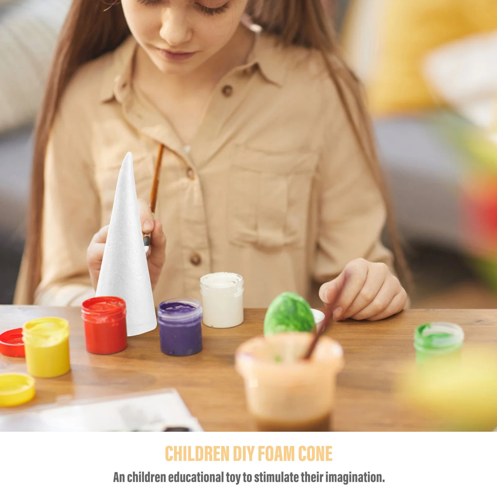 6 قطعة 24 سنتيمتر الأبيض رغوة المخاريط الاكسسوارات الحرفية للمنزل عيد الميلاد naments أنشطة الأطفال مشاريع رياض الأطفال الكنيسة