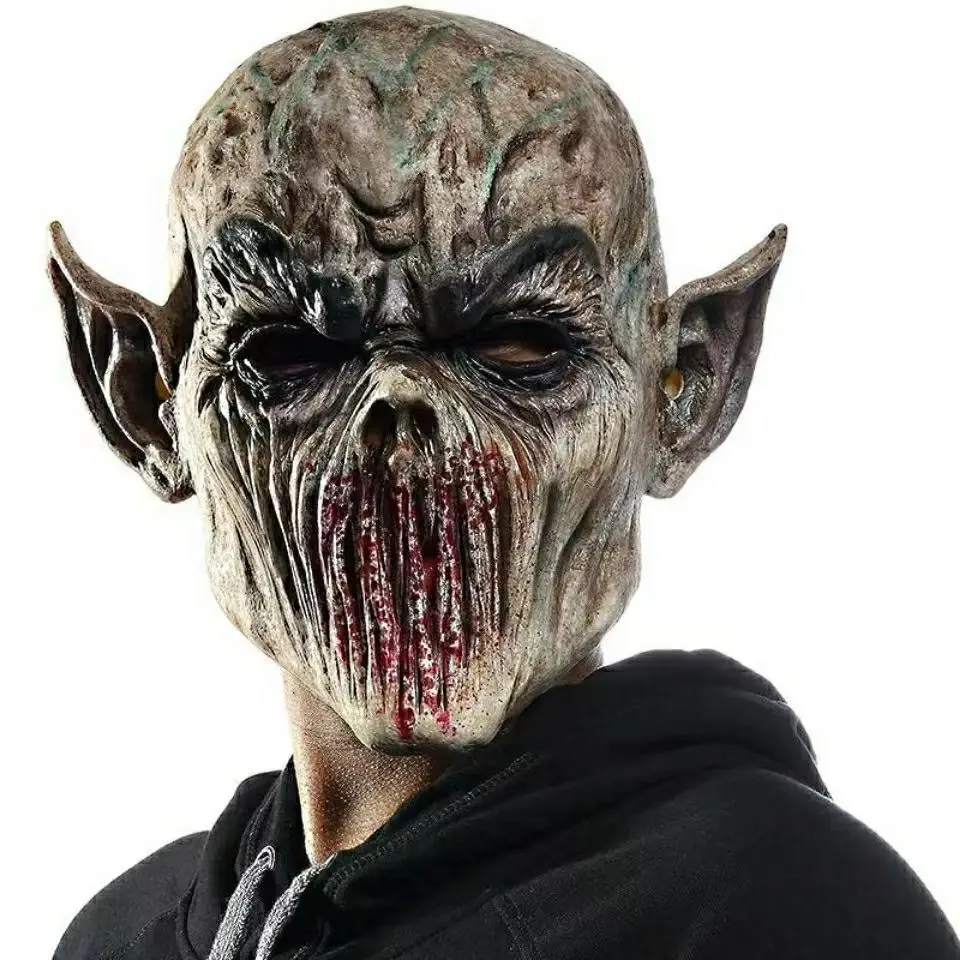 Halloween Horror Decoration Ghost Mask Skull Ghost Face Full Headset Alien Latex Headset Ornament