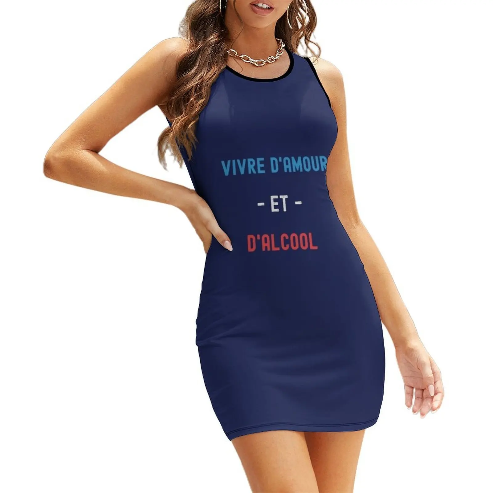 

Living on love and alcohol Sleeveless Sundress cute dress dresses for woman 2025 women's summer dresses 2025
