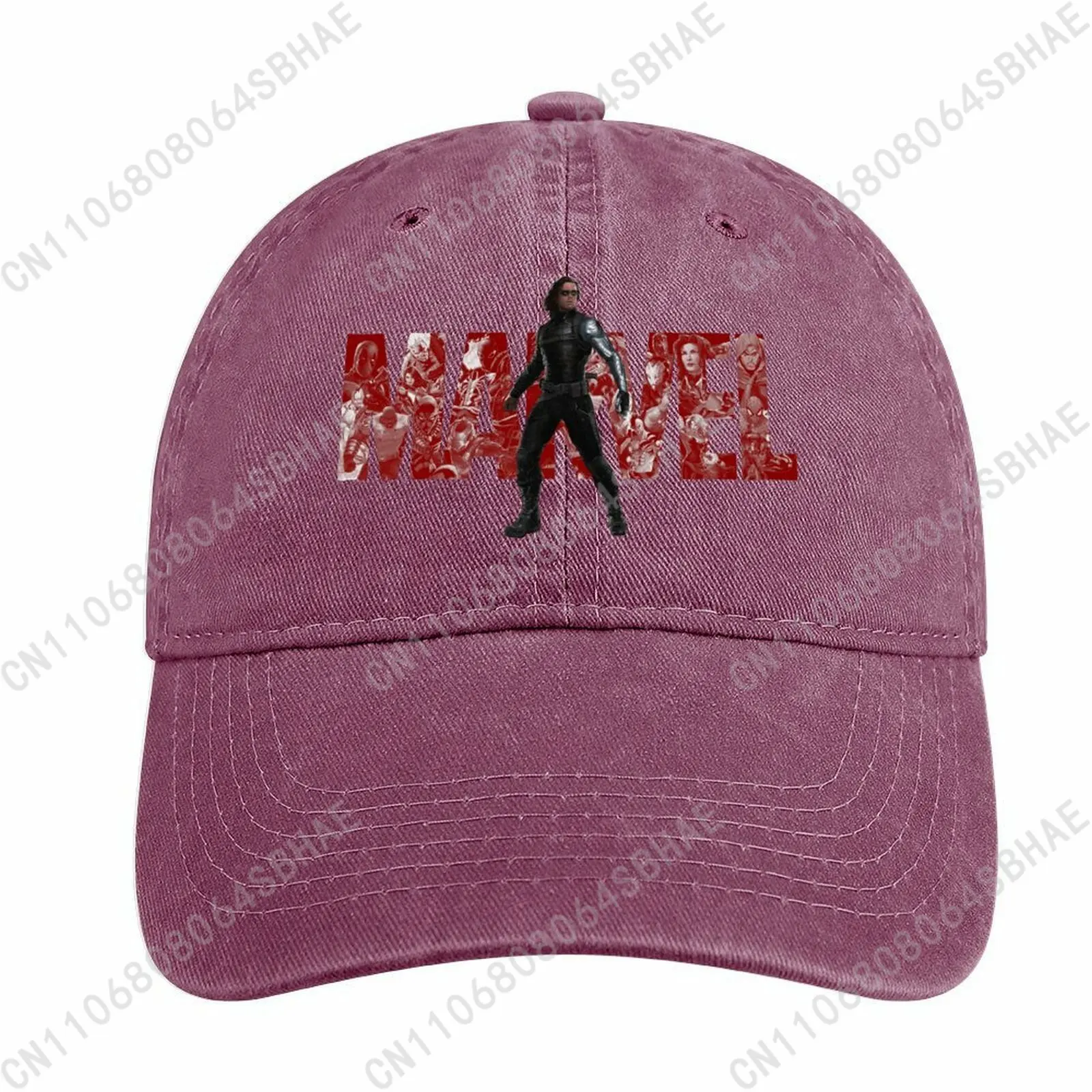 

Marvel Bucky Barnes Washed Cotton Baseball Cap Vintage Dad Hat Men Women Retro Adjustable Denim Cap Streetwear Cosplay