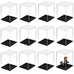 Acrylic Display Case for Minifigure Action Figures Blocks Fit for Brick Man, Stackable Boxes for Figures Collectors,Dust Proof