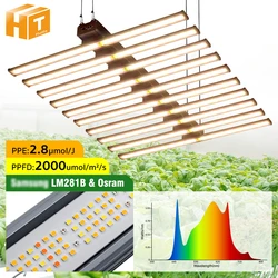 Luz LED de cultivo de espectro completo, 720W, 1000W, 1200W, LM281B y Osram para iluminación de crecimiento de plantas hidropónicas de invernadero