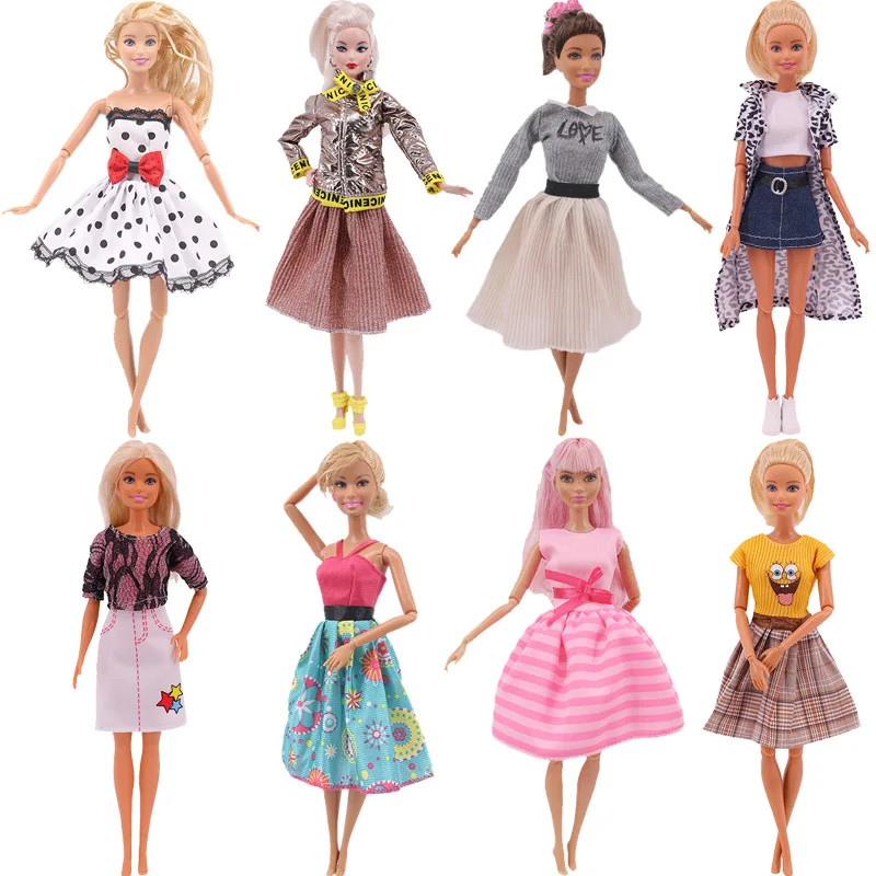 1 Piece Hot Sale Barbies Dress Fashion Suit Shirt Casual Cute Suit Barbies Clothes Doll Accessories DIY Doll House Toys