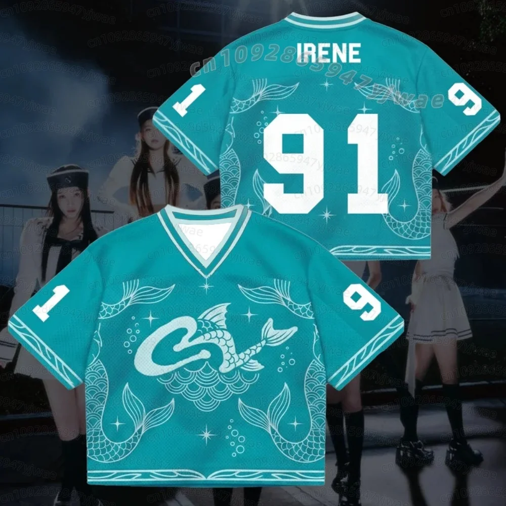 2026 Summer Red Velvet Come Back Mixed Mesh Jersey Fan T-shirts BreathShort Sleeved T-Shirt Women IRENE fans T-Shirt Jersey