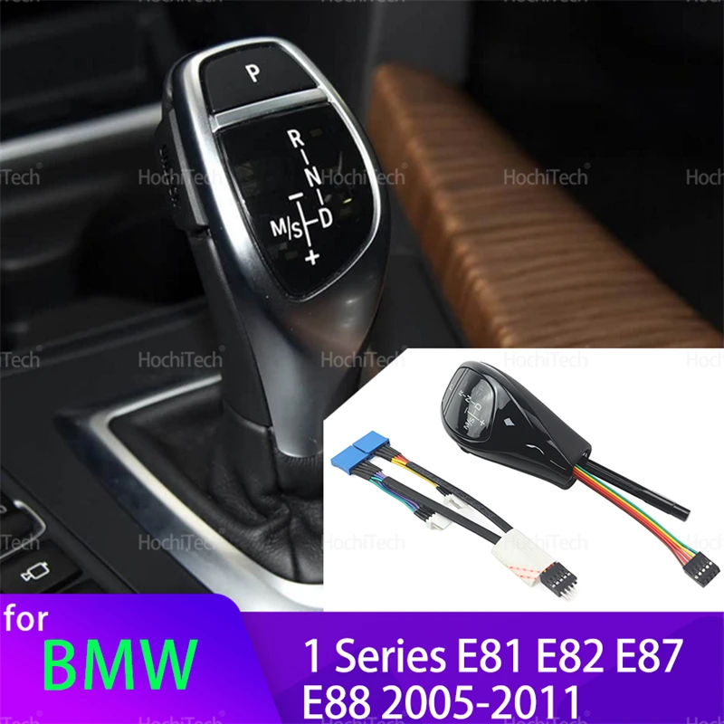 

Led PU Leather Sliver Car Interior Accessories Gear Shift Lever Knob for BWM 1 Series E81 E82 E87 E88 2005-2011 Thumb Shift Knob