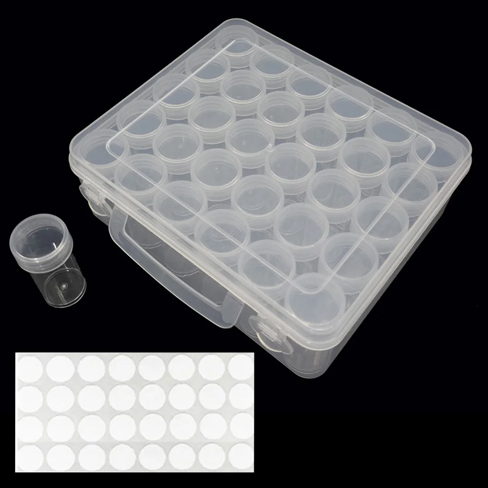 24/30/60 Bottles 5D Diamond Painting Tools Storage Box Diamond Painting Accessories Tools Bead Mosaic Storage Container Case