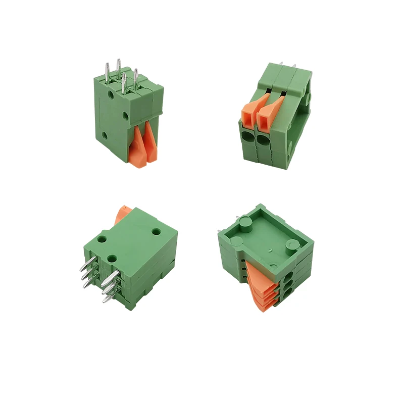 KF141V 2.54mm Pitch 2/3/4/5/6/7/8/9/10 Pin Terminal Block PCB Mount Screwless Connector Straight Terminals Header For 26-20AWG