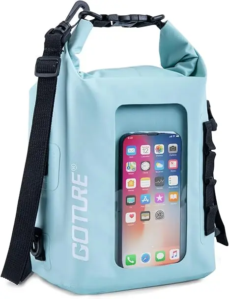 goture-5l-ドライバッグ防水-500d-pvc-バッグショルダーストラップ付きタッチスクリーン電話ポーチ釣りキャンプビーチ旅行用