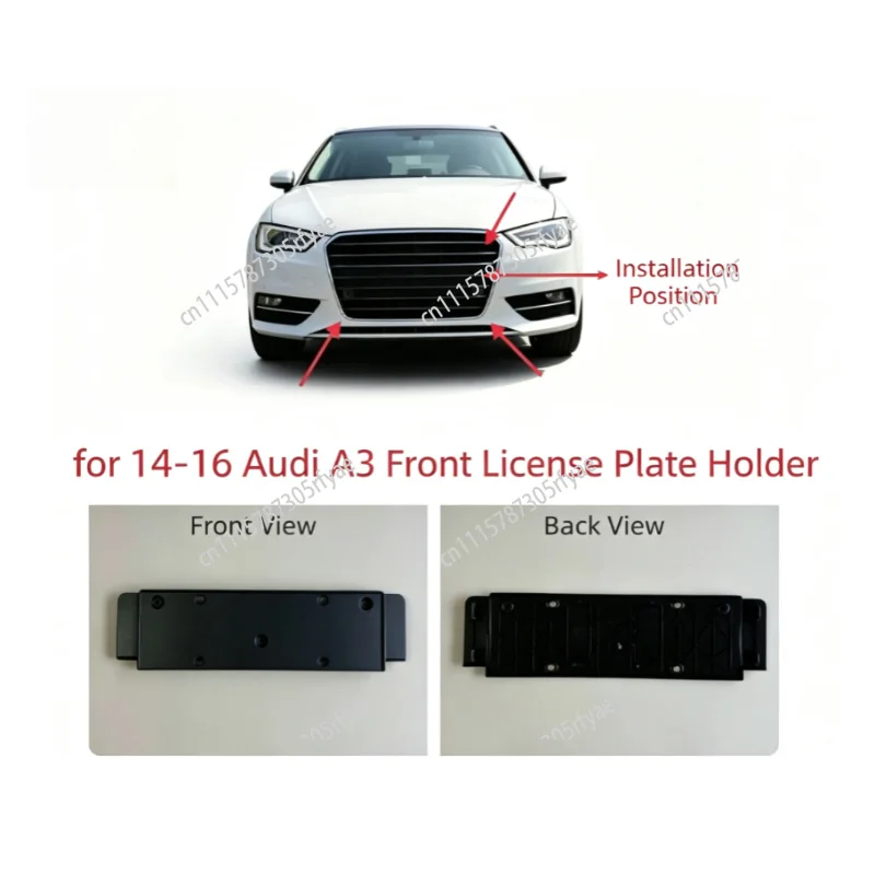 Front License Plate Bracket Holder Mounting Base 2014 2015 2016 For Audi A3 Car License Plate Frame Replacement Accessory