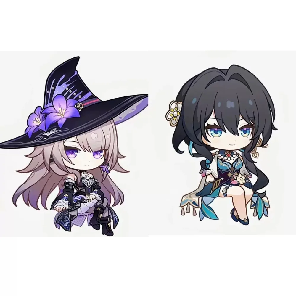 Honkai Star Rail Herta Ruan Mei Q Version Acrylic Stand Cute Cartoon Character Desk Ornament Anime Game Peripheral Gift Keychain
