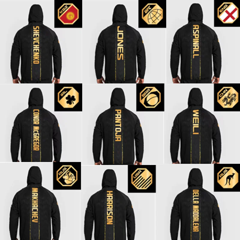 2025 UFC Fighting Night Sudadera para hombre, sudadera deportiva con cremallera, ropa de entrenamiento de boxeo de secado rápido, vestidor diario