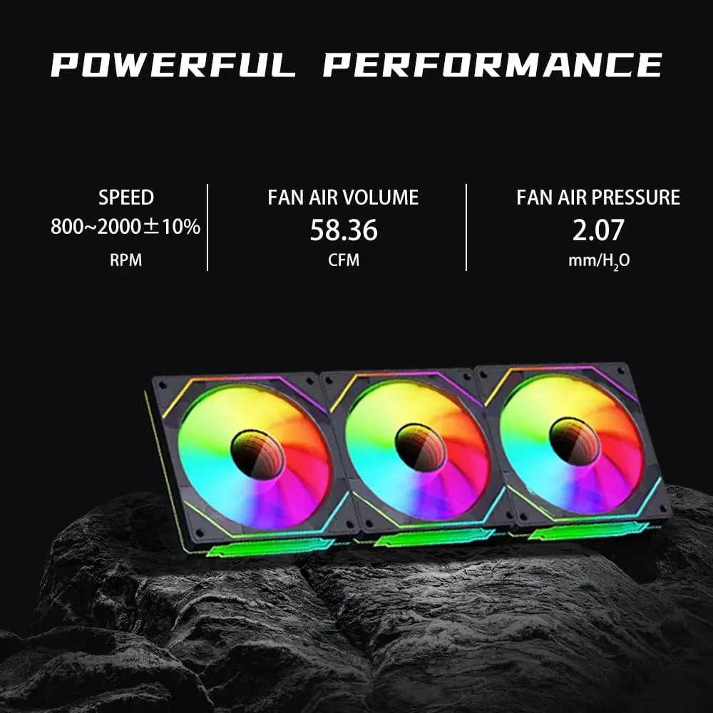 Prism 4 Pro Fan Kipas Komputer Gaming Argb Smart Thermostat Pwm Sync Light Notebook Cooling Pad Kipas Casing Desktop