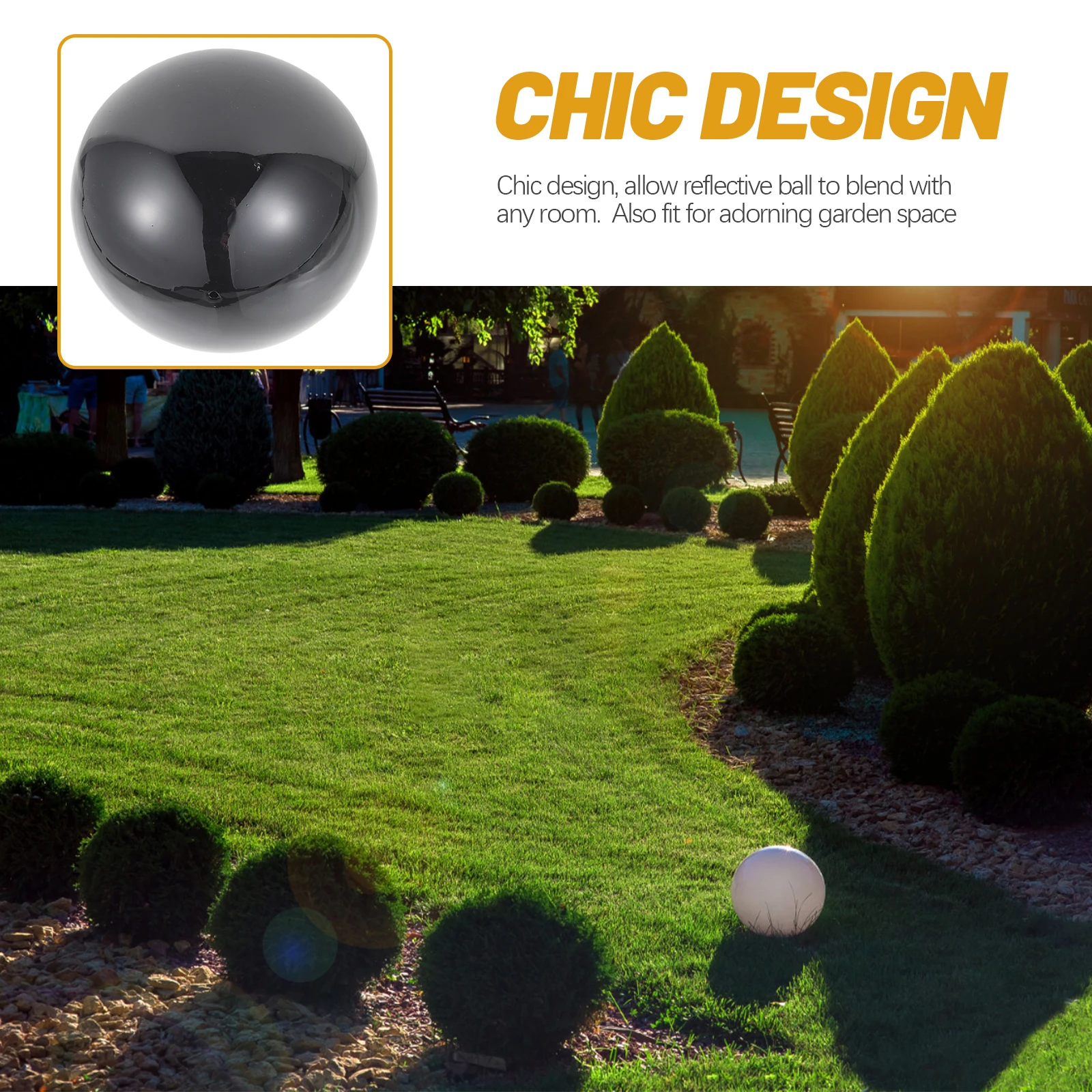

Gazing Sphere Mirror Reflective Ball Purple Premium Quality Decorative Garden Ornaments Outdoor Stainless Steel