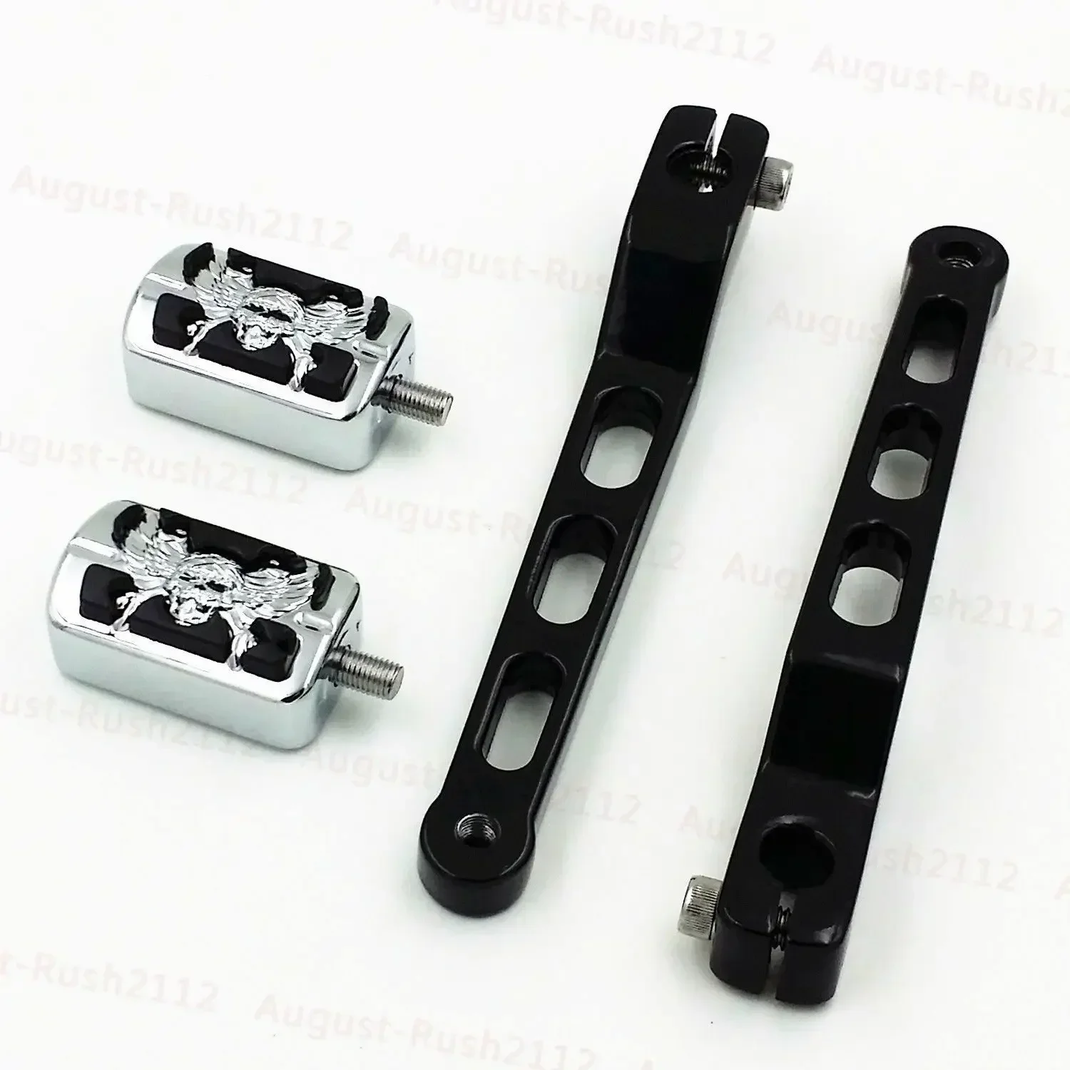 

Black Heel Toe Gear Shift Lever Skull Wing Peg For Harley Electra FLST Touring
