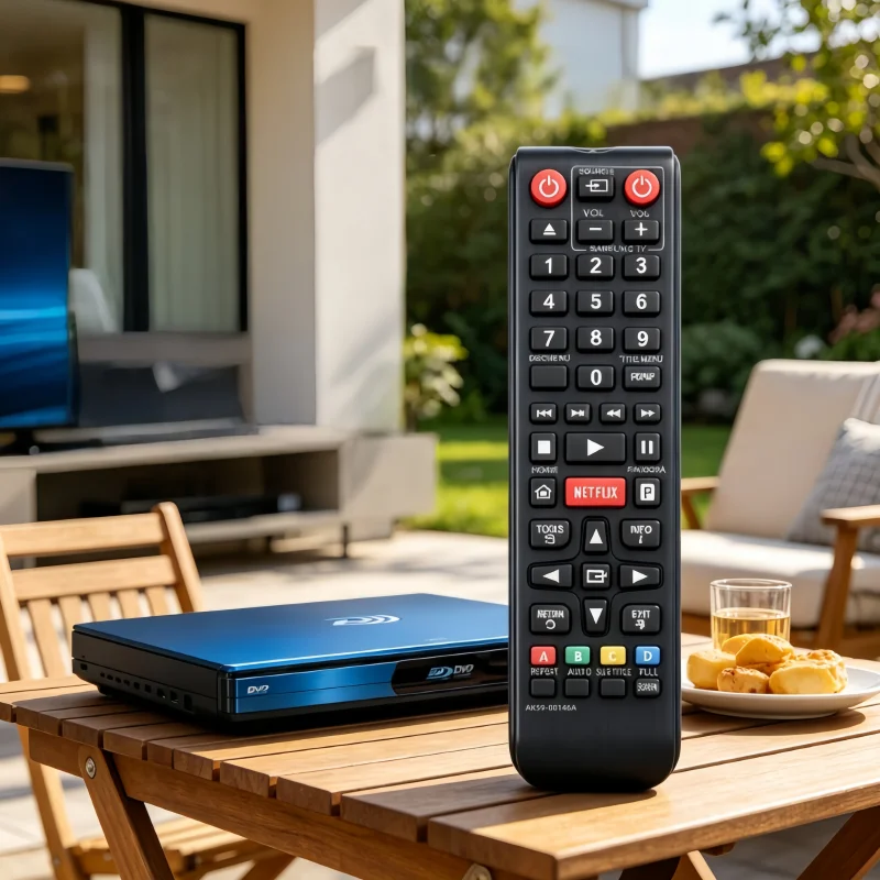 

AK59-00146A Remote for Samsung Blu-Ray Player, Fit BD-E5300 BD-E5400 BD-EM53 BD-EM57C, Direct Use, IR Control