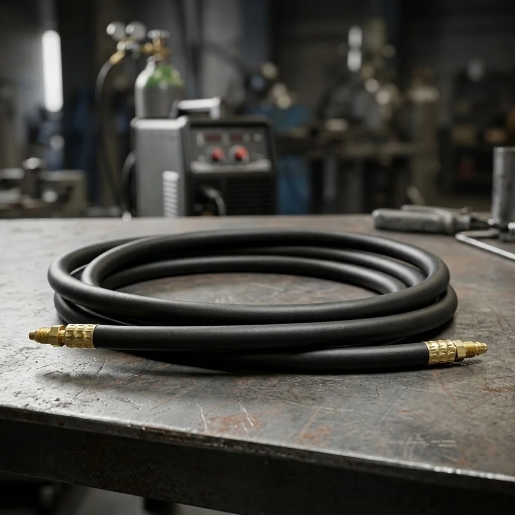 Rubber Power Cable Hose 57Y03R for Air-Cooled For TIG Torches 9-Series 17-Series Rear 3/8 24 RH Male Connector