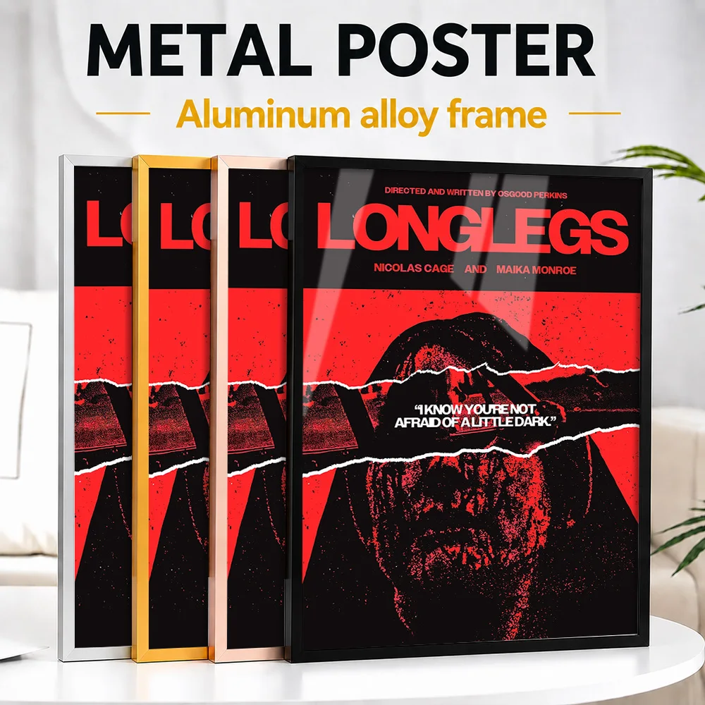 Longlegs Movie Metal Poster With Aluminum Alloy Frame Personalized Photo Story Style Wall Art For Studio Memorable Viewer Gift