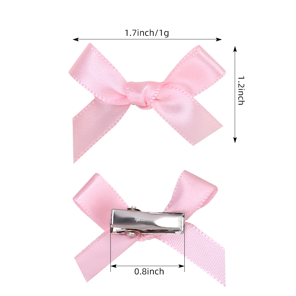 2-30Pcs Kinder Süße Weiße Farbe Mini Bowknot Mit Haar Clip Baby Mädchen Ballett Stil Band Geflochtene Haar zubehör Großhandel – Detail 6