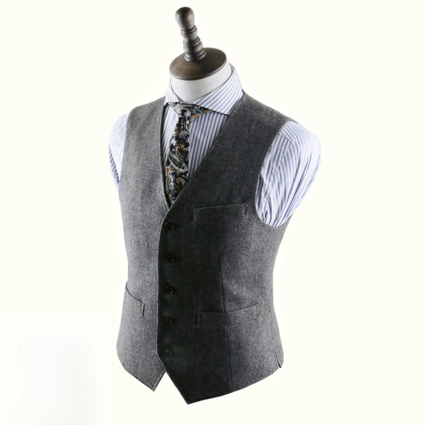 

Мужской жилет Briti Retro большого размера для осени и зимы, модный, универсальный, для повседневной носки, приталенный, деловой, безрукавка