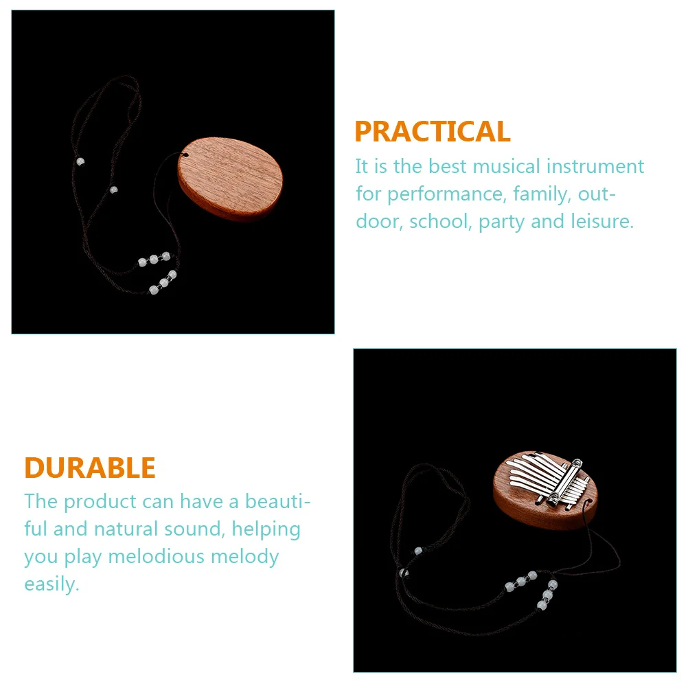 

8 -Key Mini Kalymba Kids Instruments Musical for Thumb Piano Lanyard Baby Finger Metal Small Child