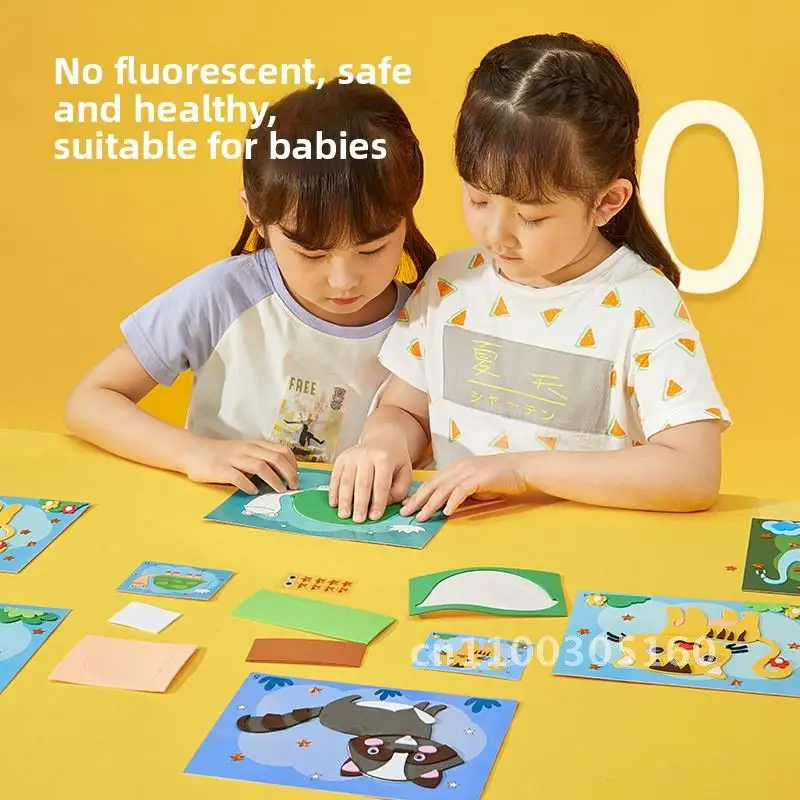 DIY three-dimensional stickers 3D stickers children handmade material bag