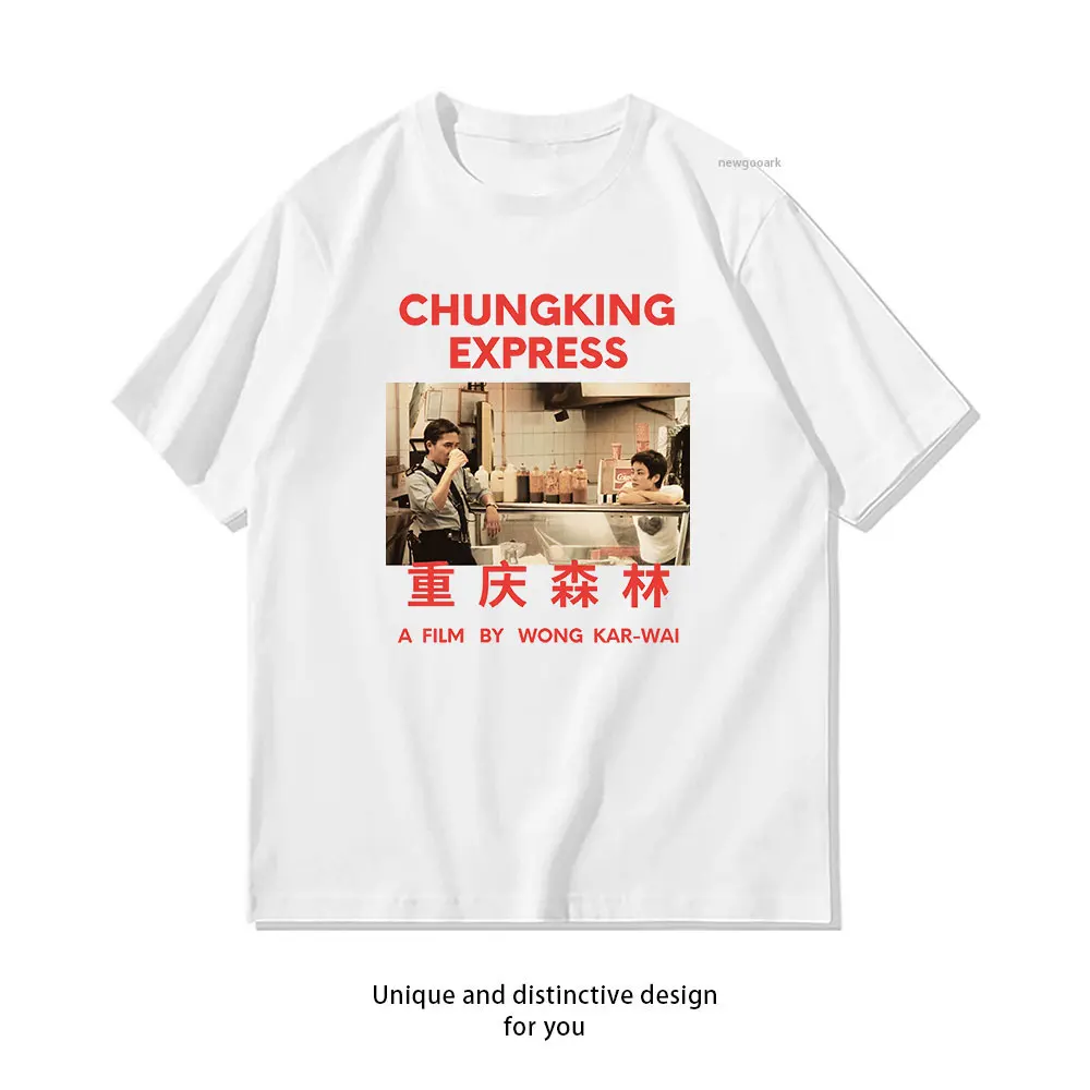 Chungking Express im Film Wong Kar Wai T-Shirt für Damen und Herren, lässiges Baumwoll-Grafik-T-Shirt für Erwachsene, kurzärmelig, atmungsaktiv