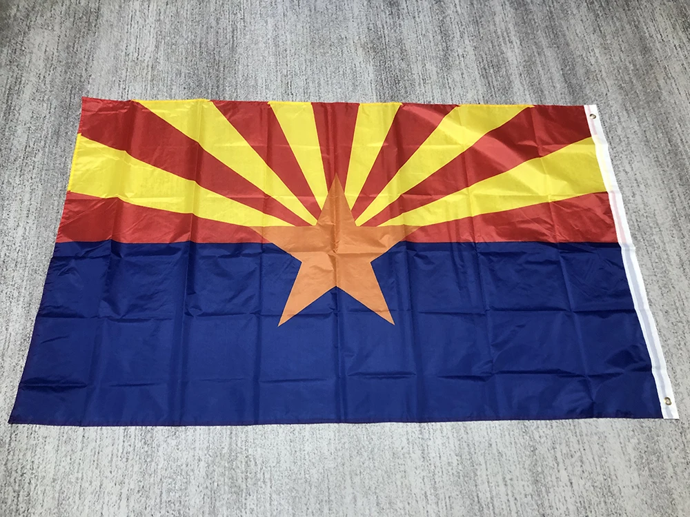 Arizona Flag usa flag 90X150CM double penetration polyester hanging banner Us Usa State Arizona Flag for decoration