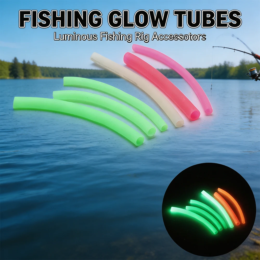 1 Meter Leuchtschlauch-Set in Verschiedenen Größen 6mm-9mm Außendurchmesser Anti-Biss Angelschnur Silikonschläuche für Outdoor-Sport