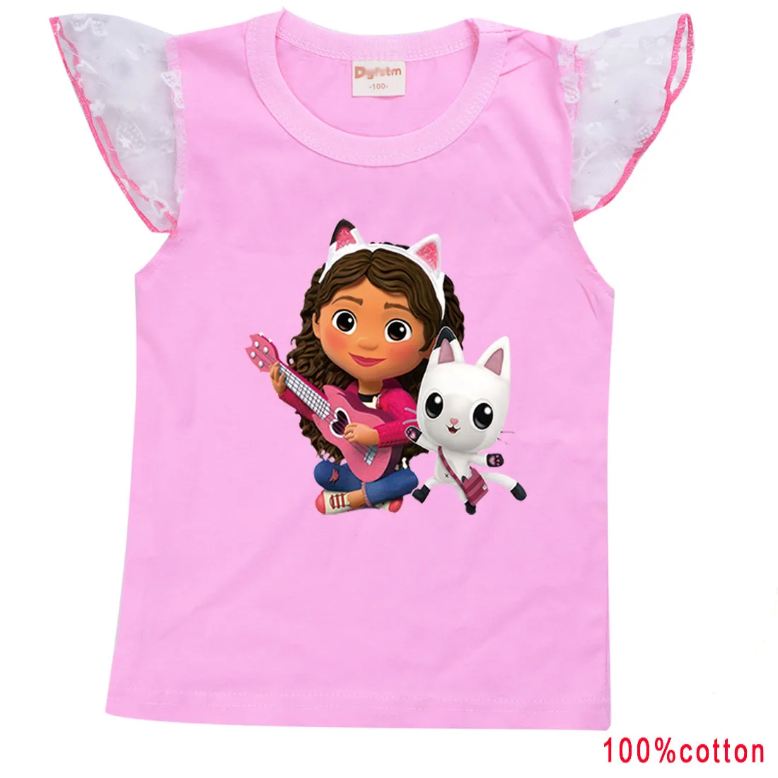 Gabby Dollhouse cats Tshirt Kids Cotton T Shirt Baby Girls Short Sleeve Tops Children Cartoon Clothing Toddler Boy Summer Tee