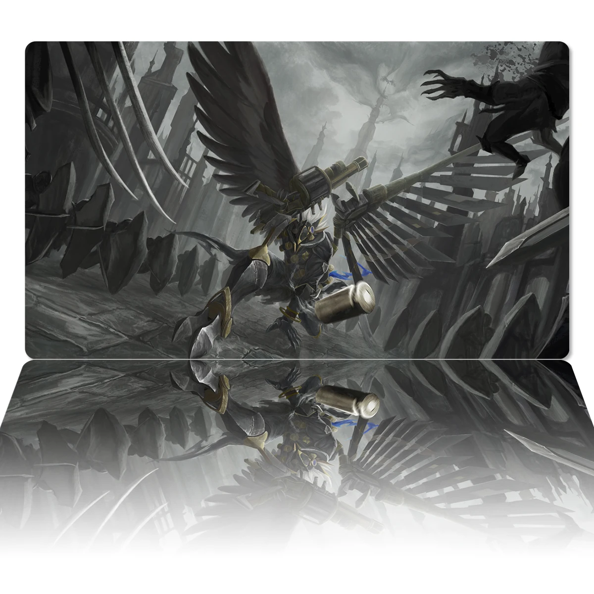 

YuGiOh Playmat Tri-Brigade Shuraig the Ominous Omen TCG CCG Trading Card Game Mat Anime Mouse Pad Rubber Desk Mat Zones Free Bag