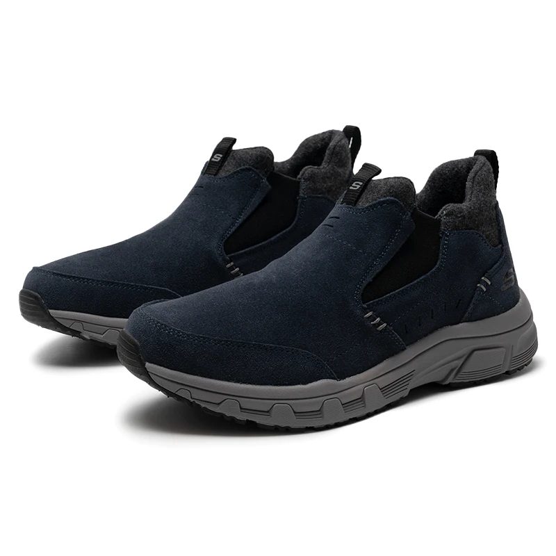 

Skechers Men's Fleece-Lined Outdoor Sports Shoes Hiking Shoes Comfortable Cushioning Breathable Casual Shoes 237283C-Nvgy