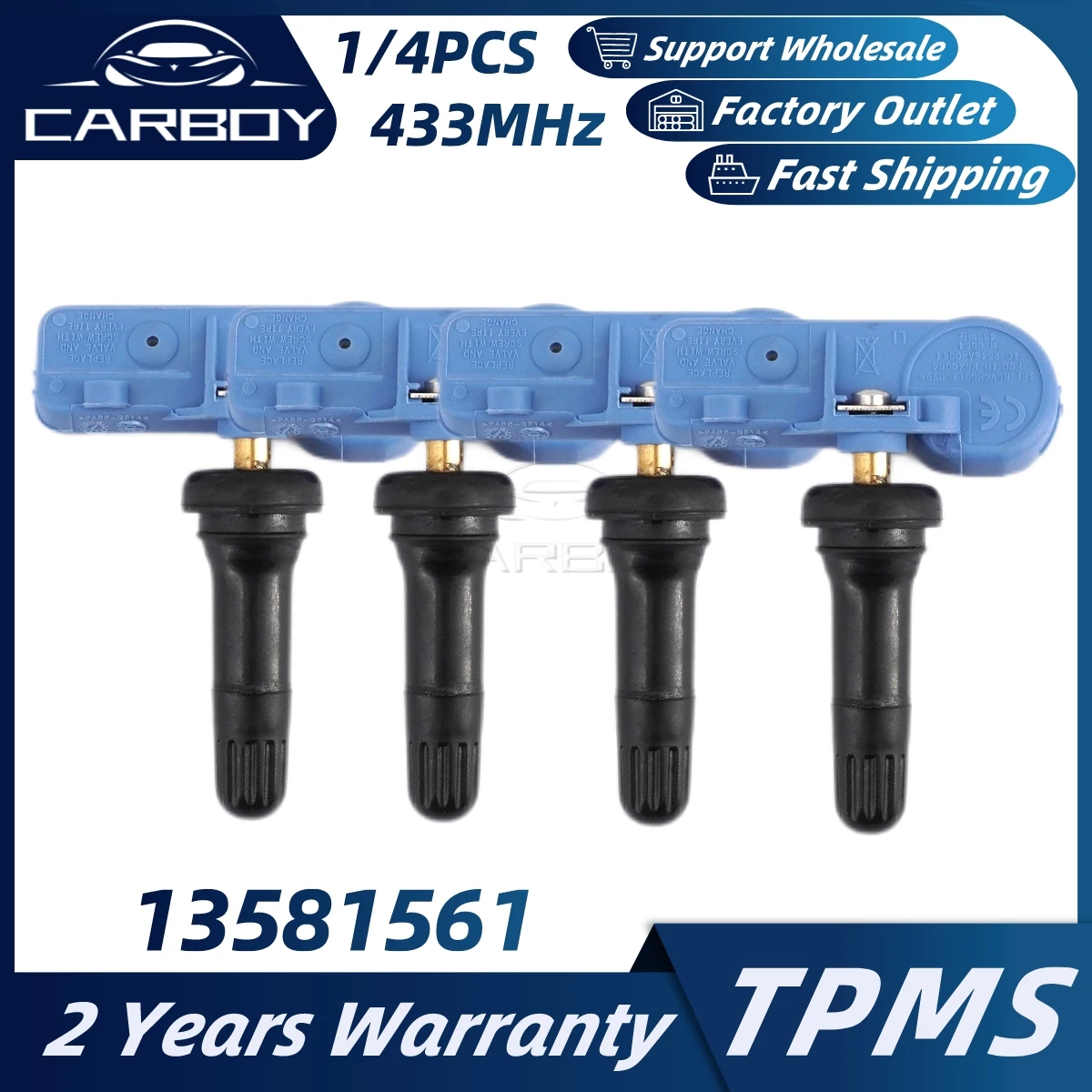 Sensor TPMS 13581561 para Cadillac SRX Chevrolet Cruze Malibu cobalto Captiva Epica GMC Sierra Hummer H2 Opel Adam Vauxhall Antara