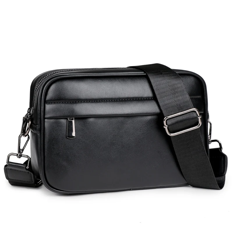 Leren crossbodytas voor heren Klassiek patroon Zakelijke slingtassen Mannelijke casual schoudertas Crossbody tas Kleine vierkante geruite tassen