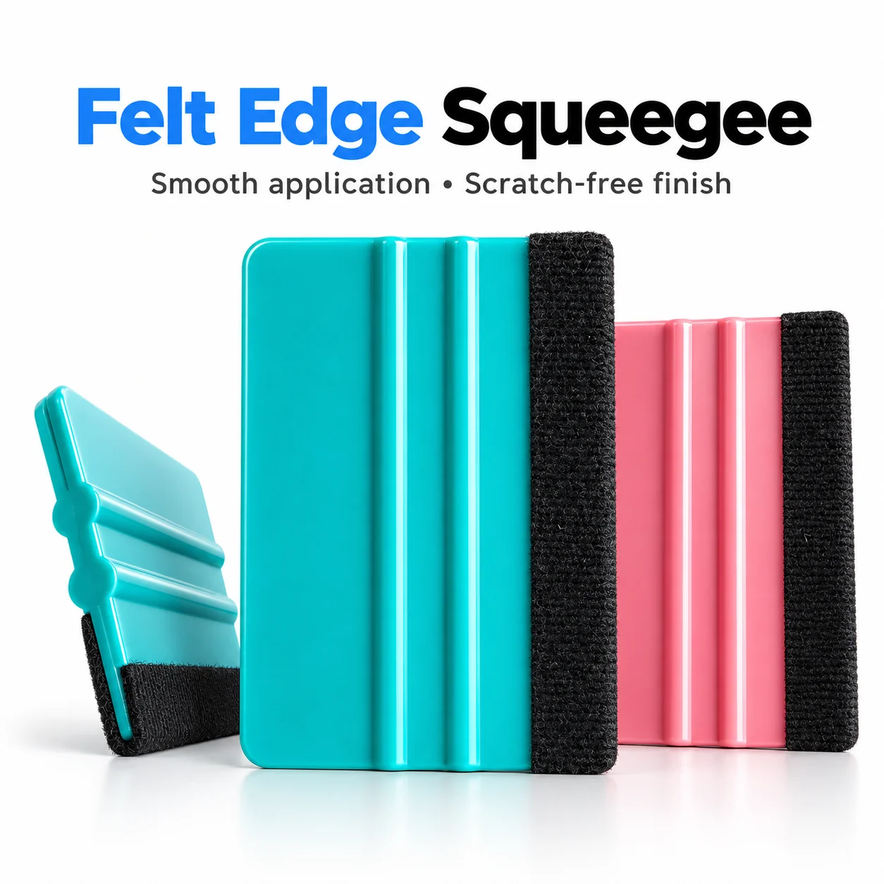 1Pcs Car Film Scraper Vinyl Wrap Film Card Squeegee Auto Foil Wrapping Suede Felt Scraper Car Styling Sticker Accessories