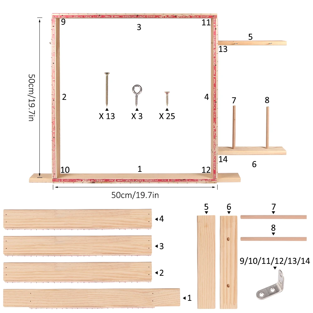 90x90cm Tufting Frame Tufting Gun Frame Wooden Rug Making Frame Kit Carpet Tufting Carpet Making Frame For Use With Tufting Guns