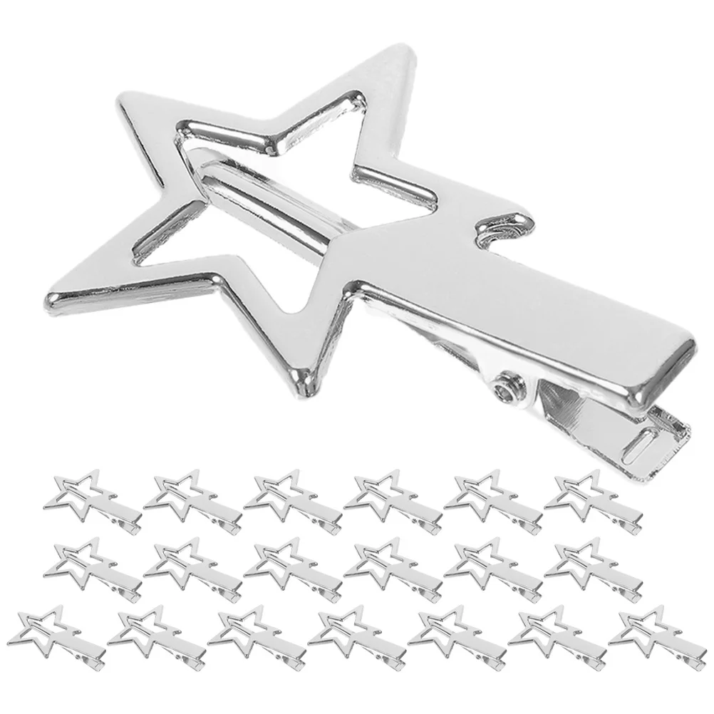 

20Pcs Star Hair Clips Metal Small Snap Hair Clips Decorative Barrettes for Women Daily Styling Accessories for Women