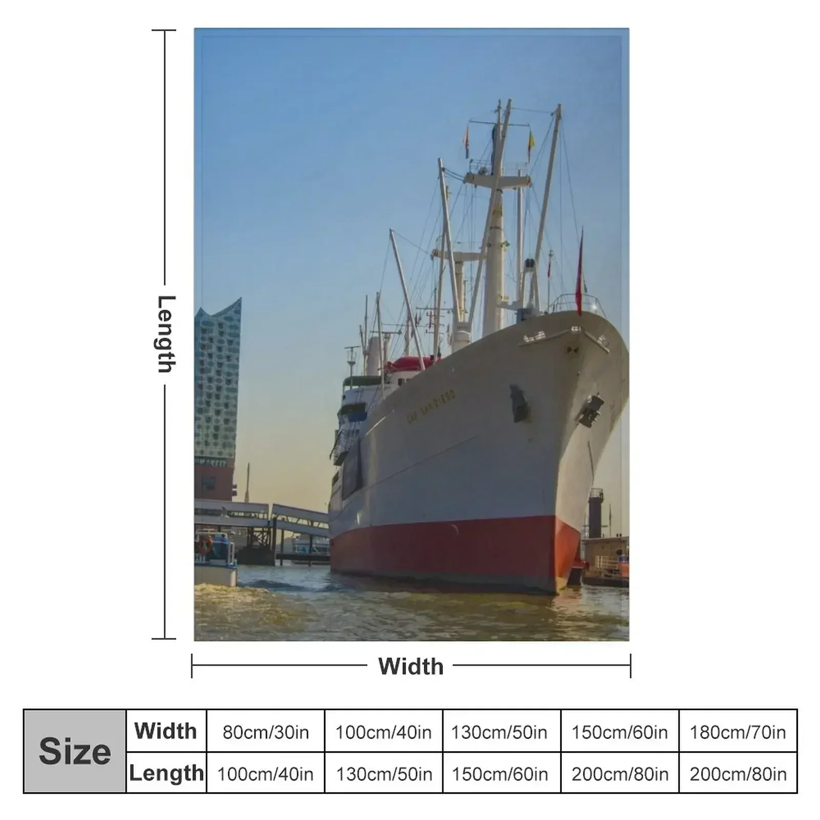 Cap San Diego - Hamburg Throw Blanket