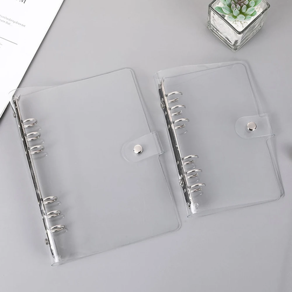 

Travel Ledger Seal Punch Card A5/A6 Notebook Transparent Loose-Leaf Pvc Shell Ledger School Office