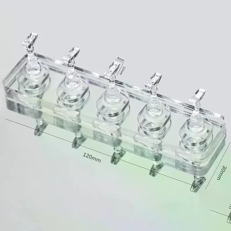5/10 Grid Non-Magnetic Nail Stand Nail Sample Display Stand Nail Training Stand With Tray For Nail Polish Tips Nail Painting