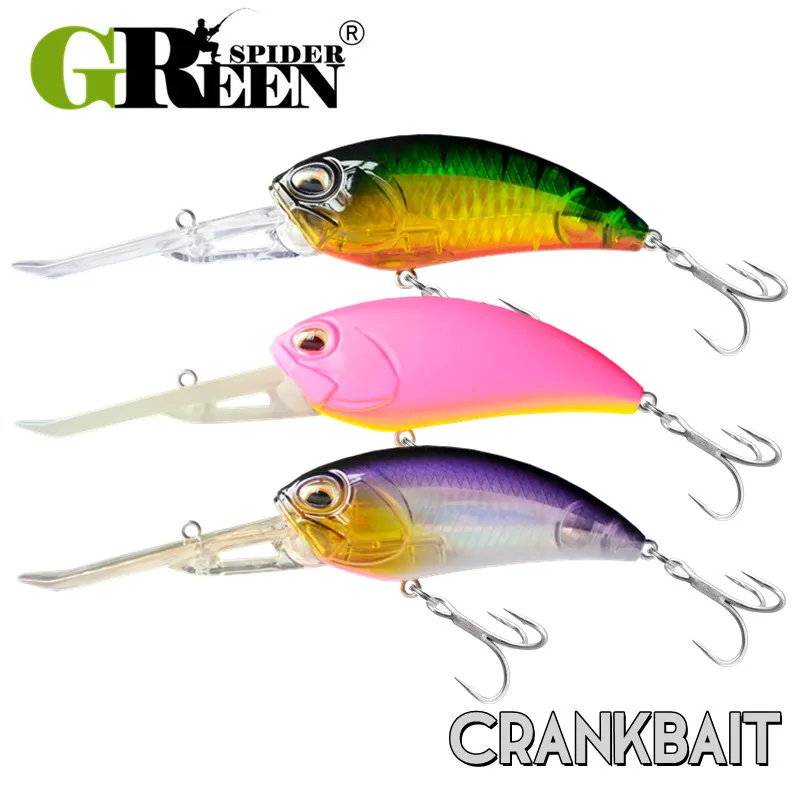 GREENSPIDER 150mm 40g Beliebtes Angelköder-Modell, Schwimmender Crankbait, Harter Köder in 7 Farben, Wobbler Crank, Professionelle Qualität, Tauchtiefe 0-5m