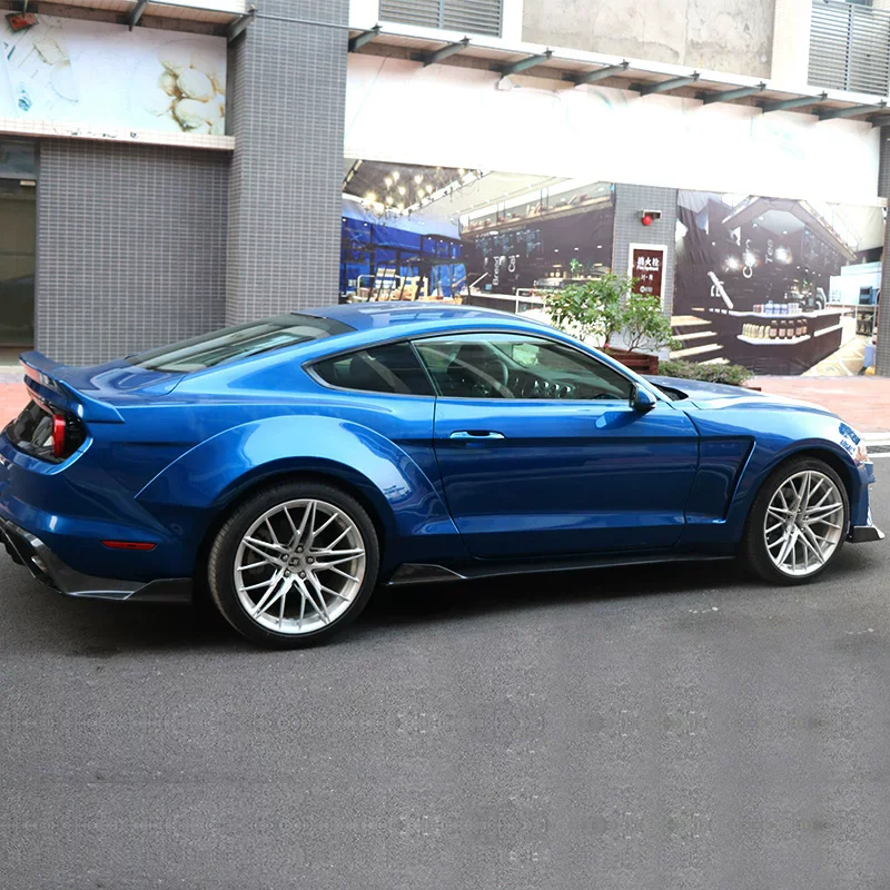 Wheel Eyebrow Fender Flares Arch for Ford Mustang 2018-2023 modified Resin side wide Protector Mudguard view 2