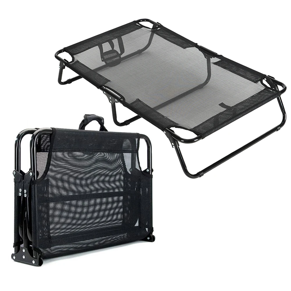 Cooling Mesh Summer Portable Raised Dog Bed Foldable Elevated Camping Pet Beds for Dogs and Cats