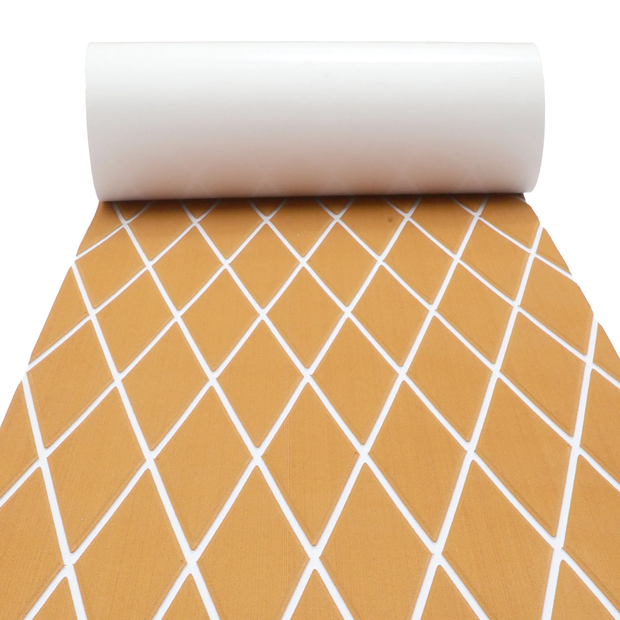 

UXCELL 244x40cm EVA Foam Teak Floor Mat for Boat Deck RV Yacht Self-Adhesive Water-proof Non-slip Faux Boat Decking Sheet