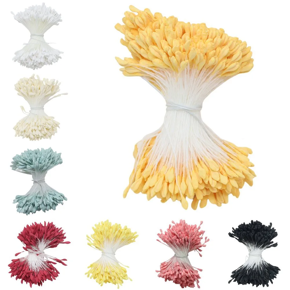 2มม. 350ชิ้น/ล็อตหลายสีด้านมอลต์หัวแบนแกนกุหลาบแกนข้าวเค้กลูกกวาดเกสรตัวผู้จำลองสำหรับเครื่องมือทำเค้ก